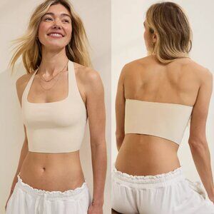 SMOOTHEZ Halter Tank Top in Soft Oat NEW